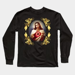 Sacred Heart of Jesus Catholic Detente Sagrado Corazon de Jesus Long Sleeve T-Shirt